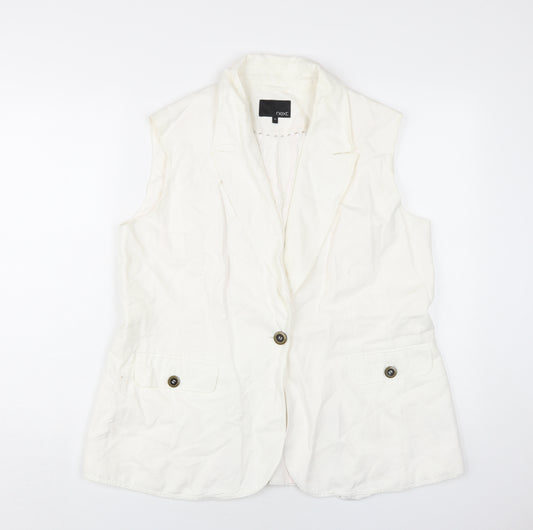 Next Women's Ivory Waistcoat, Size 20, Classic Buttoned