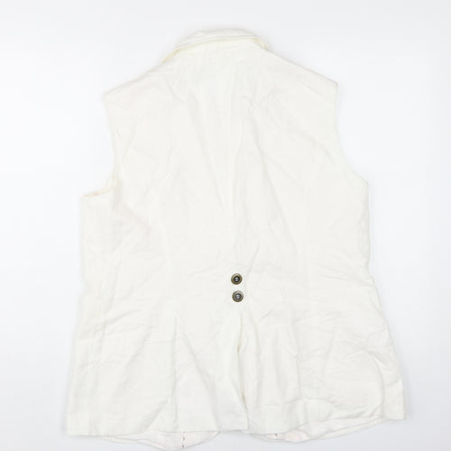 Next Women's Ivory Waistcoat, Size 20, Classic Buttoned