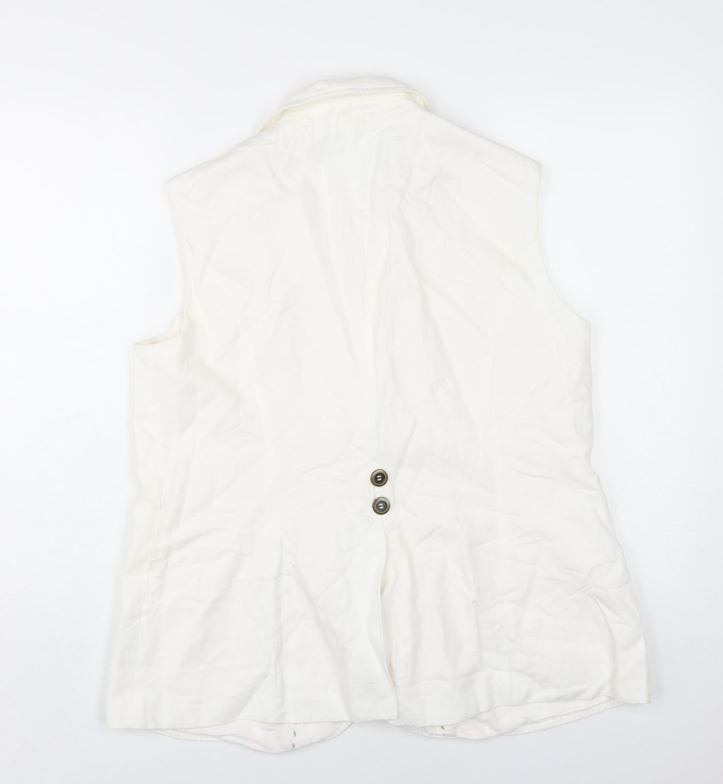 Next Women's Ivory Waistcoat, Size 20, Classic Buttoned