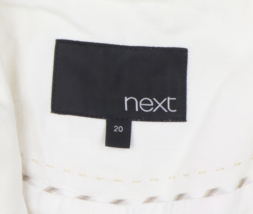 Next Women's Ivory Waistcoat, Size 20, Classic Buttoned