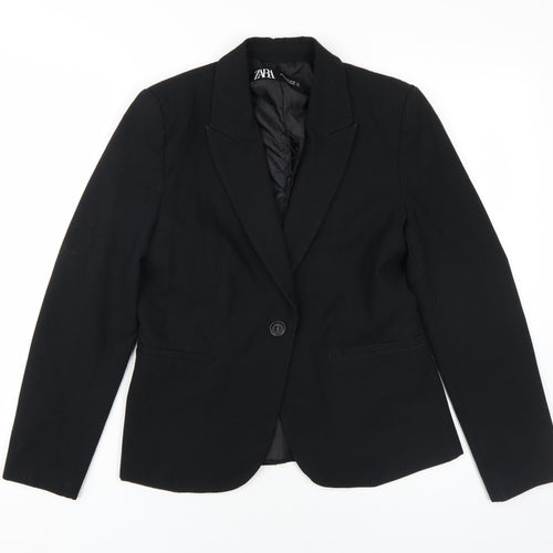 Zara Women's Black Blazer, Slim Fit, Size 2