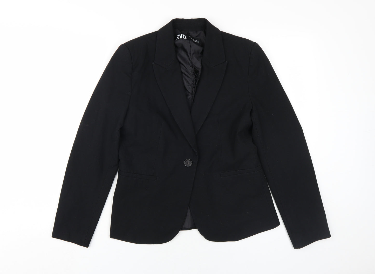 Zara Women's Black Blazer, Slim Fit, Size 2