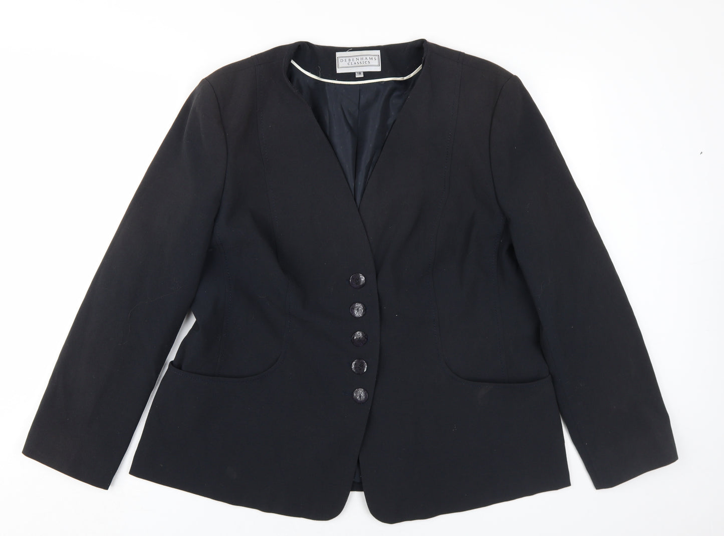Debenhams Women's Black Blazer Size 18 - Classic Business Wear