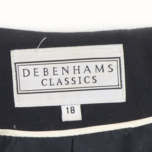 Debenhams Women's Black Blazer Size 18 - Classic Business Wear