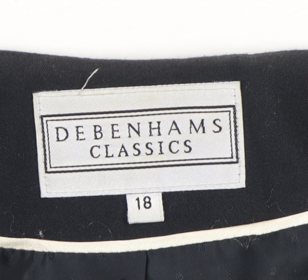 Debenhams Women's Black Blazer Size 18 - Classic Business Wear