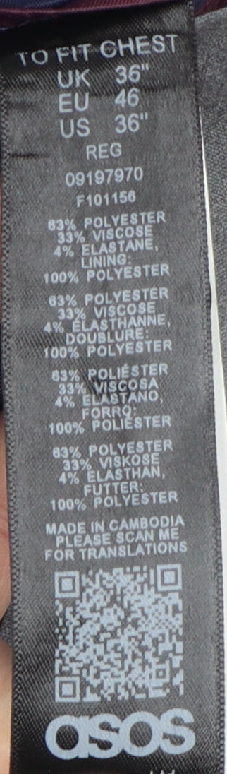 ASOS Men's Grey Blazer Regular Fit Size 36R