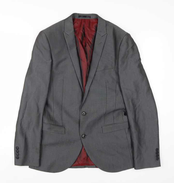 Next Men's Grey Blazer, Size 38R, Formal Business Wear