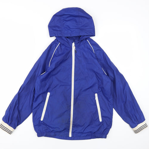 Marks and Spencer Boys Blue Hooded Windbreaker Jacket 11-12 Years