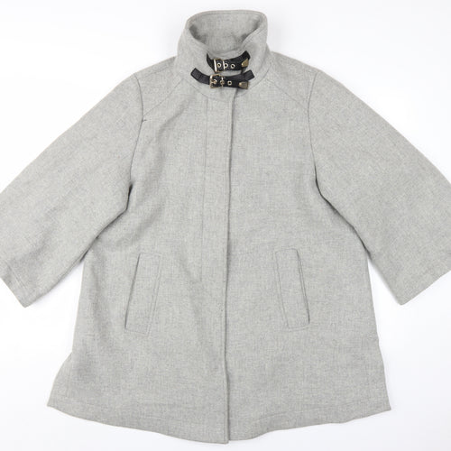 Zara Women's Grey Mid-Length Coat Size 14