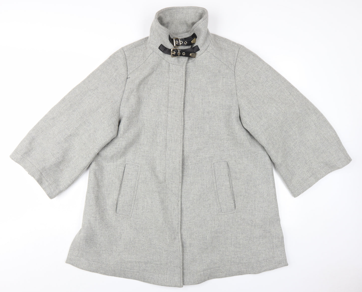 Zara Women's Grey Mid-Length Coat Size 14