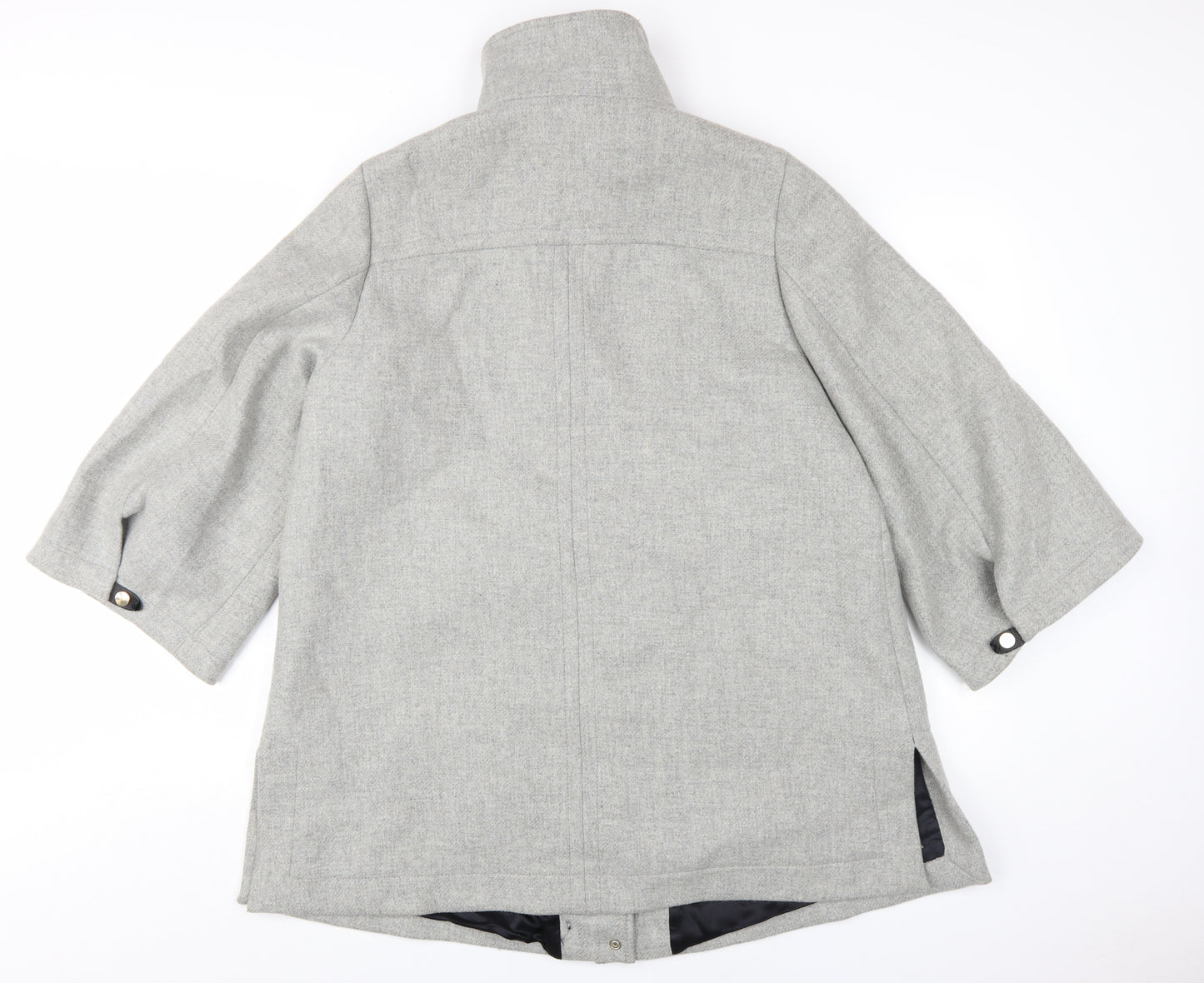 Zara Women's Grey Mid-Length Coat Size 14