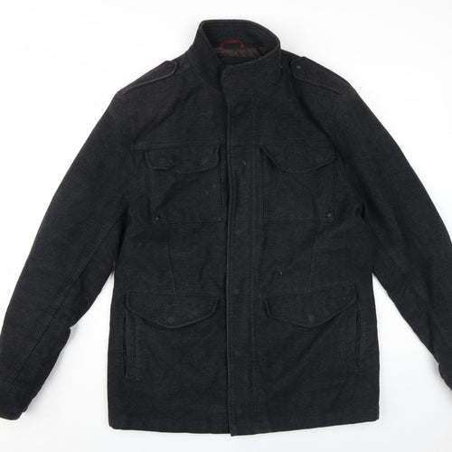 Next Men's Black Military Jacket Medium