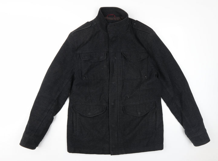 Next Men's Black Military Jacket Medium