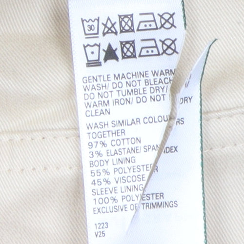 Marks and Spencer Beige Women's Cropped Button Jacket