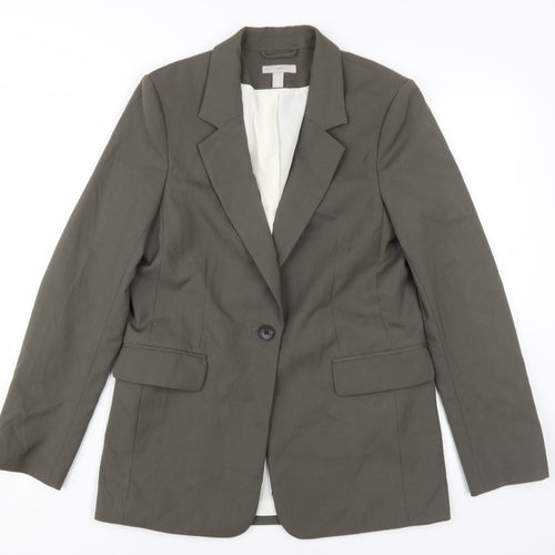 H&M Women's Green XS Suit Jacket Casual Business