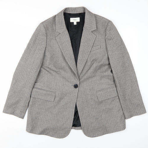 Marks and Spencer Women's Grey Blazer Size 14