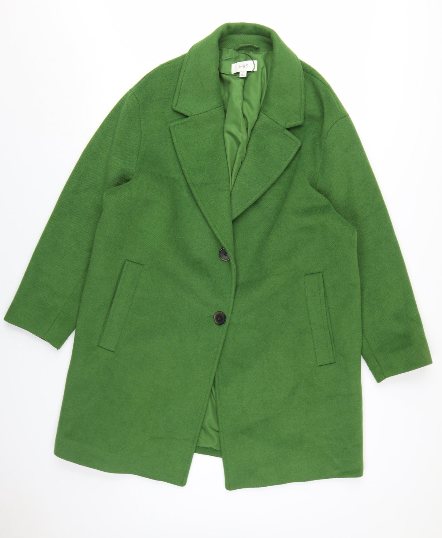 Marks and Spencer Women's Green Overcoat Size 20
