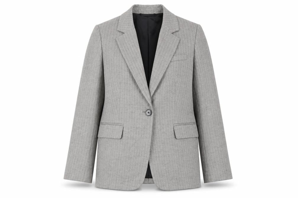 Front view of Marks & Spencer Grey Women's Blazer, size 10