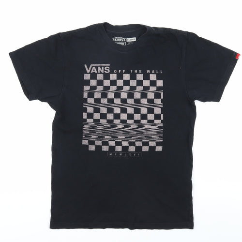 Vans Men's Black Graphic T-Shirt Small