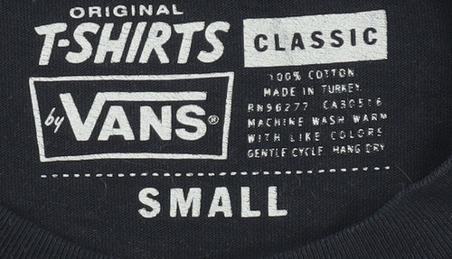 Vans Men's Black Graphic T-Shirt Small