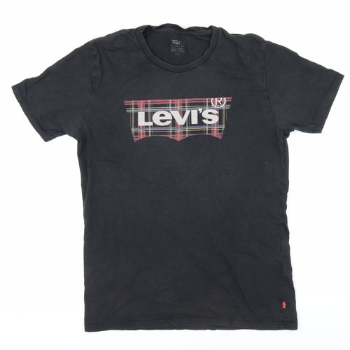 Levi's Men's Black Graphic Print T-Shirt, S, Iconic Style