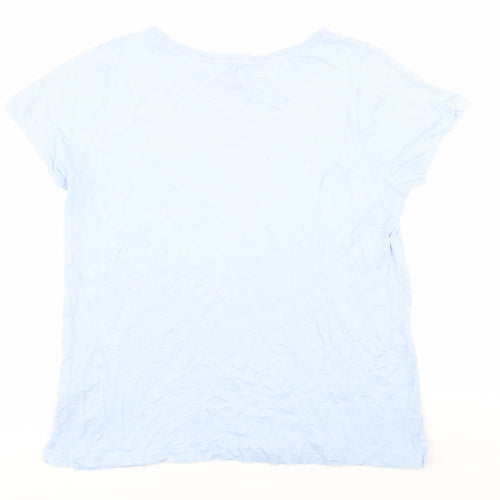 White Stuff Women's Blue Basic T-Shirt Size 16