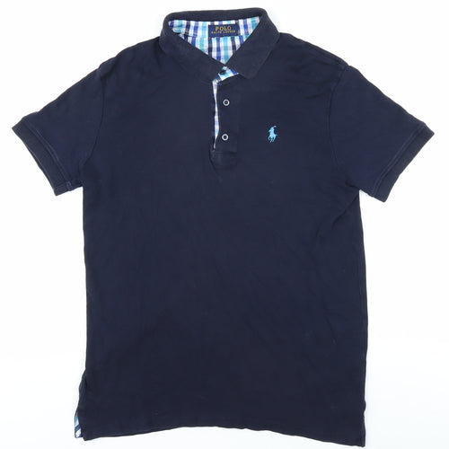 Polo Ralph Lauren Men's Blue Polo Shirt - Size L
