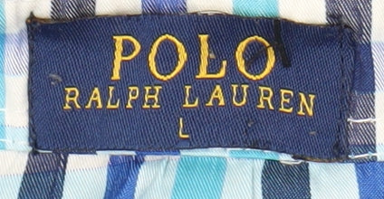 Polo Ralph Lauren Men's Blue Polo Shirt - Size L