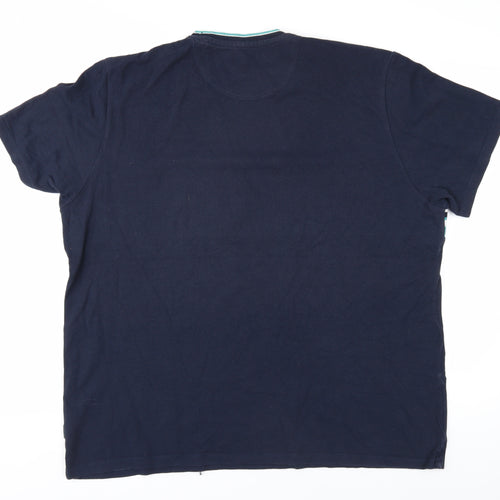 Racing Green Men's XL Blue Striped Crew Neck T-Shirt