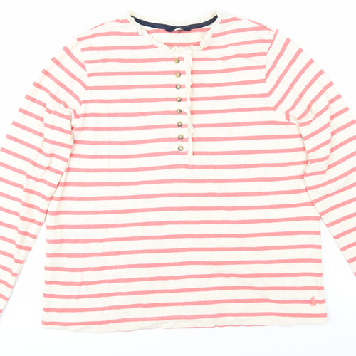 Joules Women's Pink Striped Long Sleeve T-Shirt