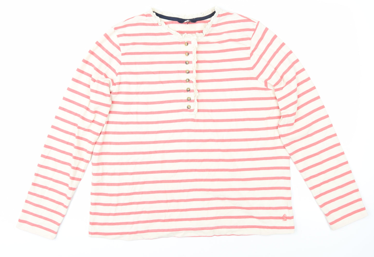 Joules Women's Pink Striped Long Sleeve T-Shirt