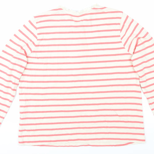 Joules Women's Pink Striped Long Sleeve T-Shirt