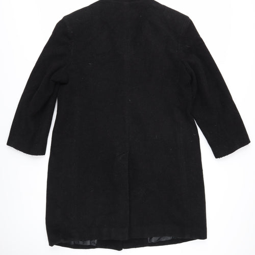 Gap Women's Black Wool Blend Long Overcoat Size 8