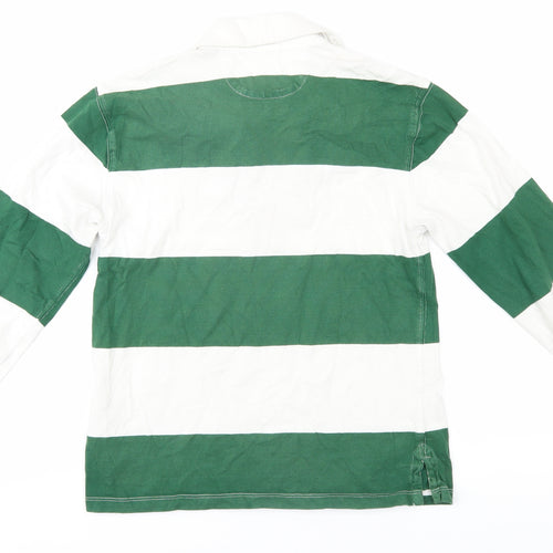 Polo Ralph Lauren Boys Green Striped Polo Shirt M