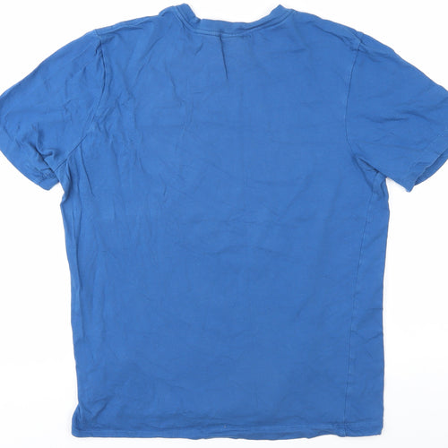 Nike Men's Blue T-Shirt M Cotton Crew Neck Casual