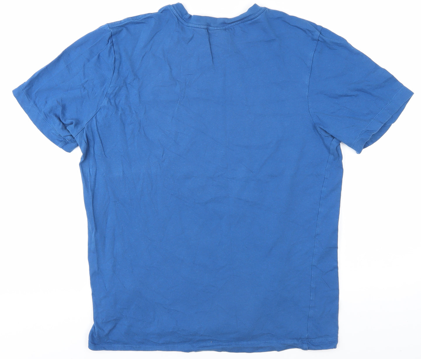 Nike Men's Blue T-Shirt M Cotton Crew Neck Casual