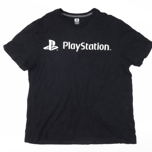 PlayStation Men's Black Cotton Short Sleeve T-Shirt Size L