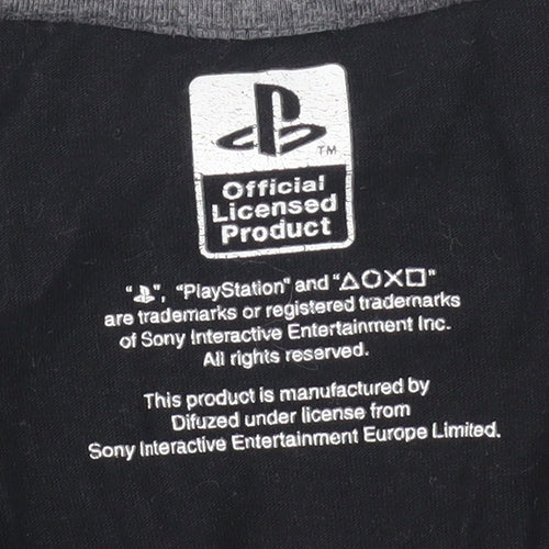 PlayStation Men's Black Cotton Short Sleeve T-Shirt Size L