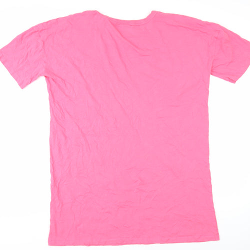 Yours Clothing Women's Pink Basic Cotton T-Shirt Size 18