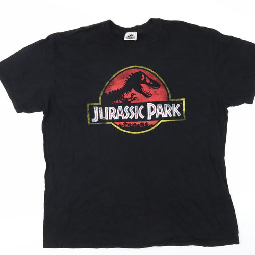 Gildan Men's Black Jurassic Park 2XL Graphic T-Shirt
