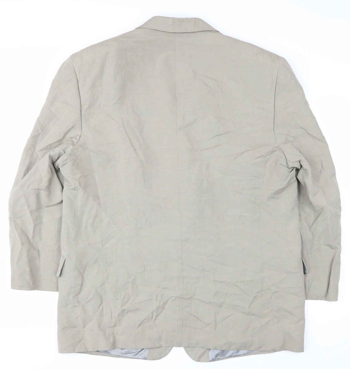 Jaeger Men's Beige Blazer, Size 58R, Linen & Silk