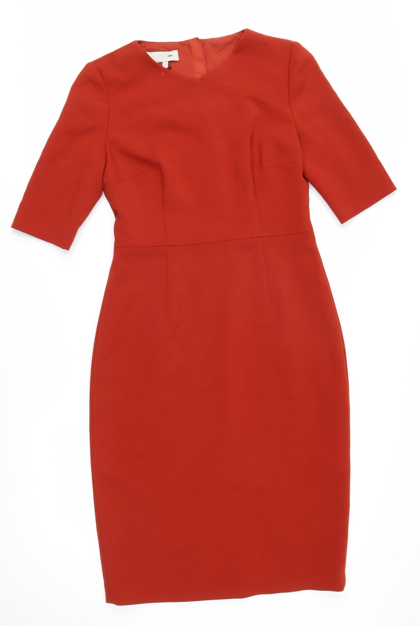 Hobbs Women's Red Sheath Dress, Size 10, Half Sleeve