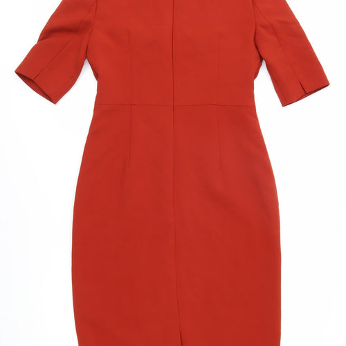 Hobbs Women's Red Sheath Dress, Size 10, Half Sleeve