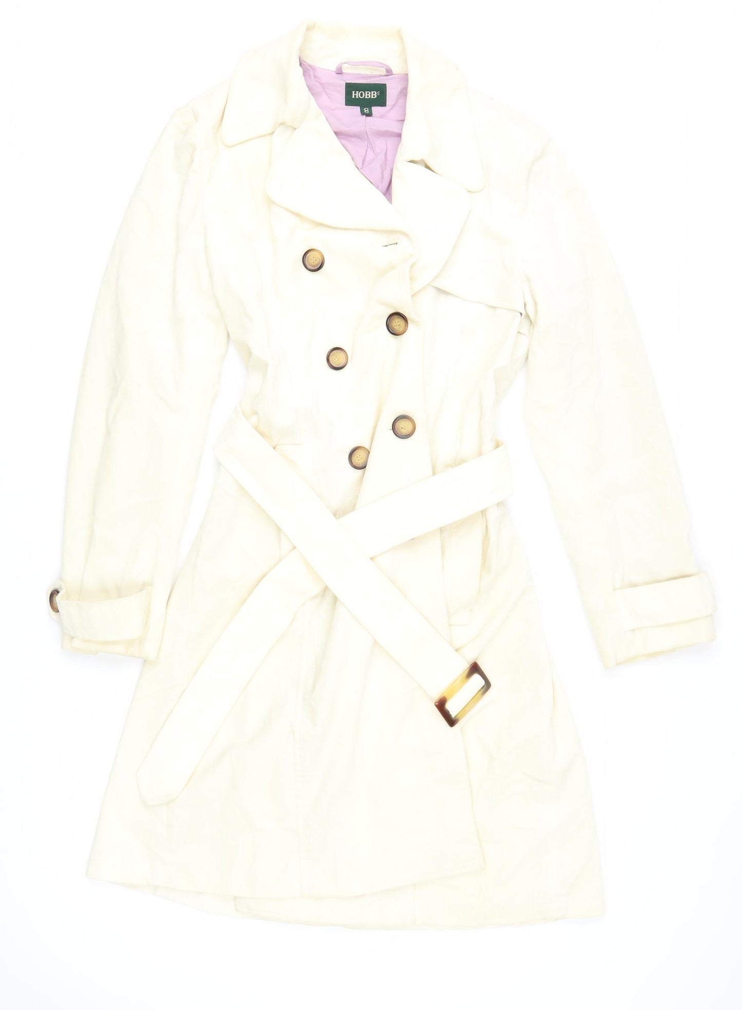 Hobbs Women's Ivory Trench Coat Size 8