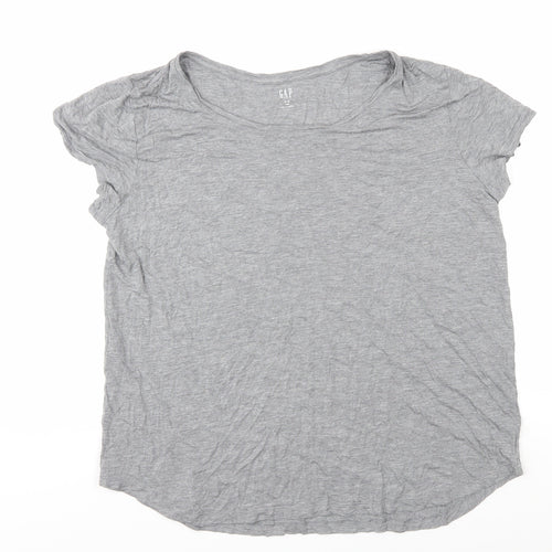 GAP Women's Grey Basic T-Shirt, Size XL, Crew Neck