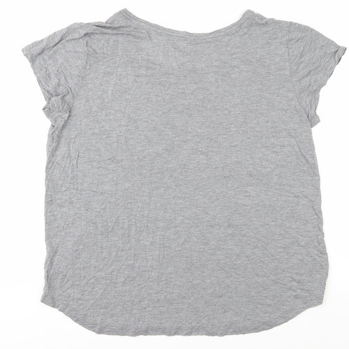 GAP Women's Grey Basic T-Shirt, Size XL, Crew Neck