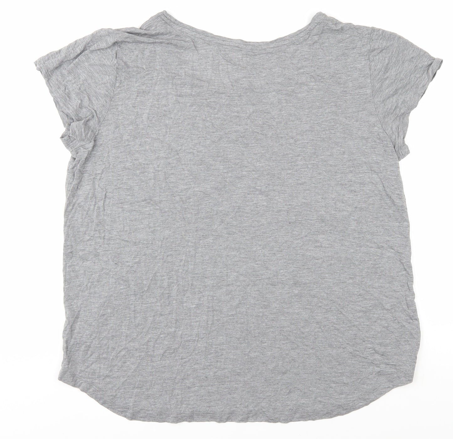 GAP Women's Grey Basic T-Shirt, Size XL, Crew Neck