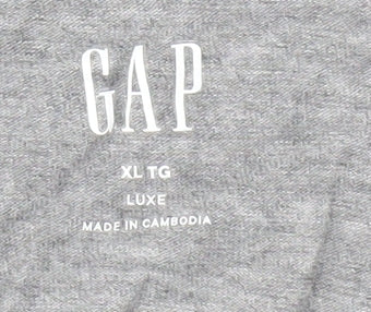 GAP Women's Grey Basic T-Shirt, Size XL, Crew Neck