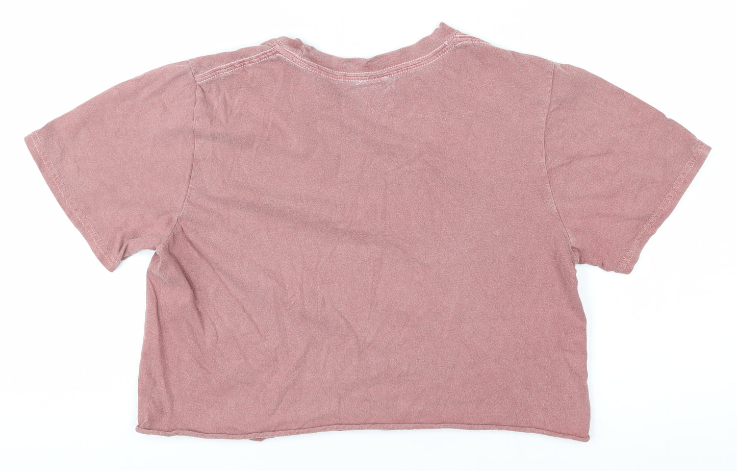 Outflyers Women's Pink Cropped T-Shirt, M, Casual Style