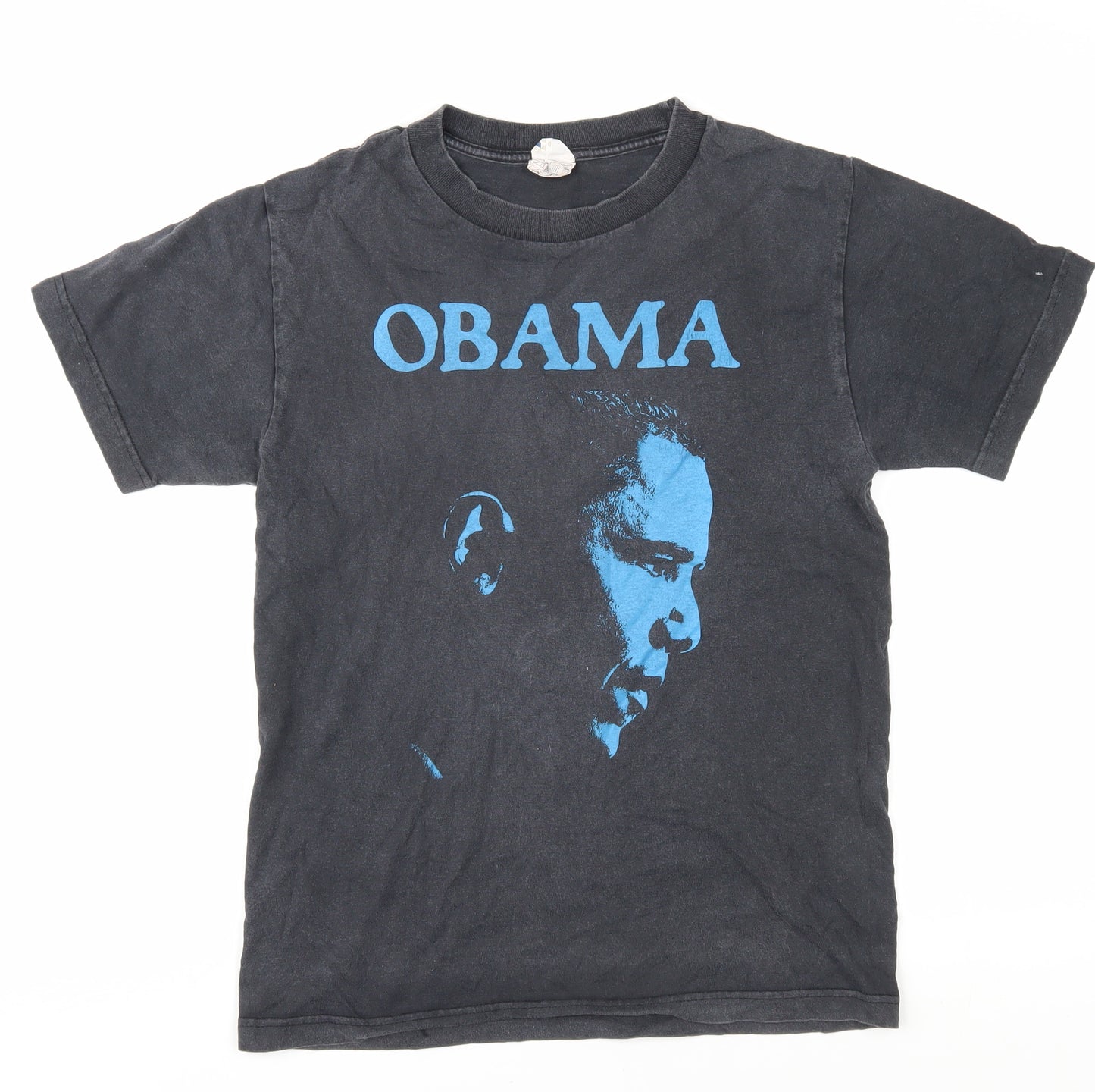 Men's Black T-Shirt, Obama Graphic, Size S